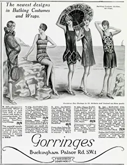 Gorringes: Advert for Gorringes women's bathing costumes 1927