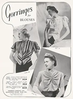 Cloque: Advert for Gorringes women's blouses 1938