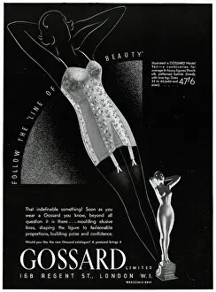 Corsets: Advert for Gossard corsets 1936