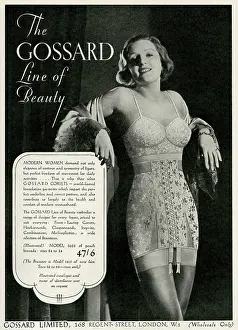 Suspender: Advert for Gossard underwear 1935