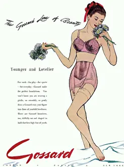Suspender: Advert for Gossard underwear 1948