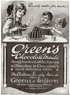 Moulds: Advert for Green's Chocolate Mould 1920