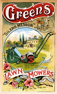 Greens: Advertisement for Green's Lawn Mowers