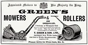 Mowers: Advert for Green's mowers and rollers 1902