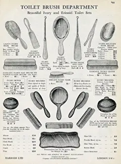 Hairbrushes: Advert for hairbrushes 1929