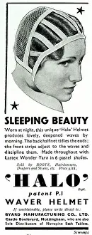 Overnight: Advert for Halo sleeping cap 1936
