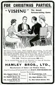 Vishnu: Advert for Hamley Bros fortune-telling game 1905
