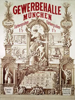 Faerbergraben: advertising, handcraft, advertising poster, Gewerbehalle