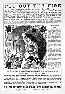 Grenade: Advertisement for the Harden grenade fire extinguisher
