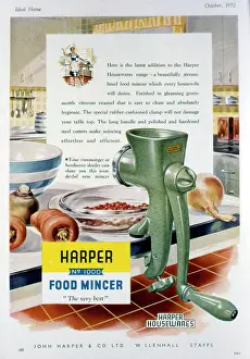 Harper: Advertisement for the Harper food mincer