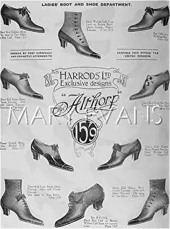Althorp: Advert for Harrods Althorp shoes 1909