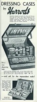 Lotion: Advert for Harrods, dressing case 1934