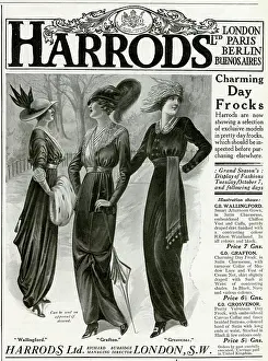 Charmeuse: Advert for Harrods frocks 1913