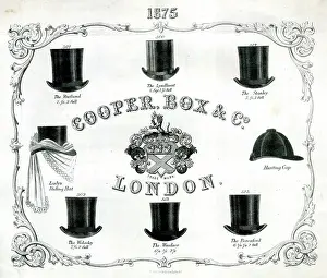 Hatters: Advert, Hats by Cooper, Box & Co, London