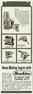 Teas: Advert for Hawkins kitchen accessories 1952