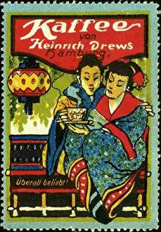 Geisha: Advertisement for Heinrich Drews coffee