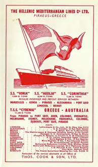 Advert, The Hellenic Mediterranean Lines, Greece