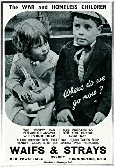 Nurseries: Advert for help of homeless children 1941