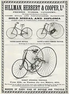 Tricycles: Advert for Hillman, Herbert & Cooper Ld 1888