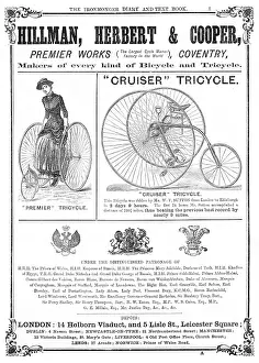 Tricycles: Advert for Hillman, Herbert - Cooper tricycles 1884