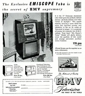 Bertram: Advert, HMV television with Emiscope tube