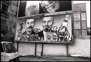 Hoarding: Advertising hoarding with grafitti, Valencia, Spain