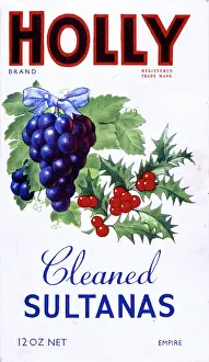 Sultana: Advert, Holly Brand Cleaned Sultanas