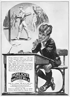 Malted: Advert for Horlicks, the original malted milk drink, 1925