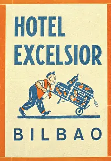 Wheeling: Advertisement for Hotel Excelsior, Bilbao, Spain