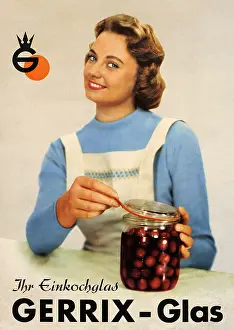 Pickled: advertising, household, GERRIX glass, Germany
