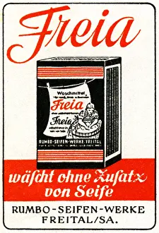 Freia: advertising, household goods, detergent, Freia