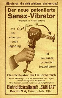 Sanitarian: advertising, household, Sanax vibrator, hand
