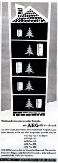 Houshold: advertising, houshold appliances, AEG refrigerator