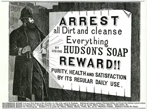Linen: Advert for Hudson's Soap 1889