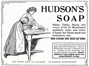 Scrubbing: Advert for Hudson's Soap 1909