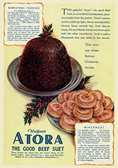 Mincemeat: Advert for Hugon's Atora beef suet 1937