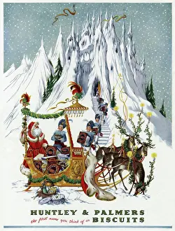 Palmers: Advert for Huntley and Palmers biscuits