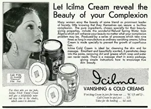 Creams: Advert for Icilma cream 1931