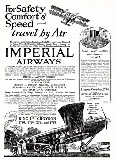 Routes: Advert for Imperial Airways 1924