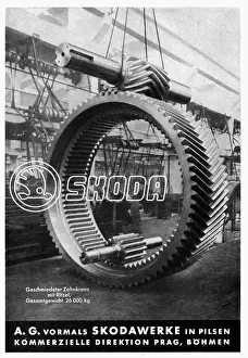 Pilsen: advertising, industry, engine construction, A