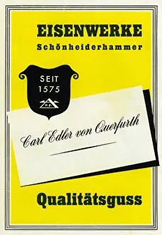 Edler: advertising, industry, Schoenheiderhammer Iron