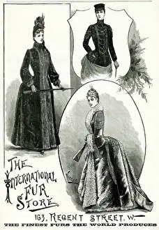 Bustles: Advert for International Fur Store 1888