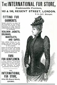 Furriers: Advert for International Fur Store 1890