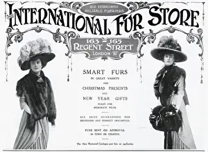 Stoles: Advert for International Fur Store 1909