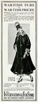 Furs: Advert for International Fur Store 1915