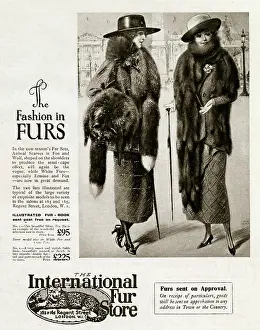 Muffs: Advert for International Fur Store 1919