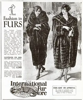 Musquash: Advert for International Fur Store 1920