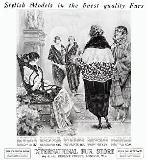 Cloaks: Advert for International Fur Store 1922