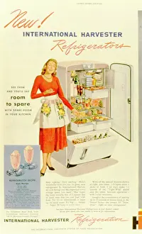 Refrigerator: Advertisement for International Harvester refrigerator