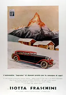 Cabins: Advertisement for the Isotta Fraschini motor car